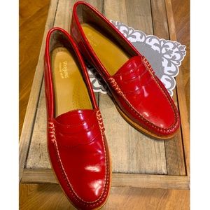 Bass Weejuns Red Patent Leather